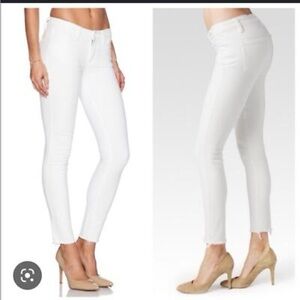 PAIGE Kylie Cuffed Crop White Ankle Jeans